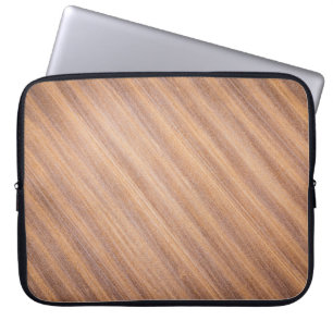 Brown wooden surface laptop sleeve