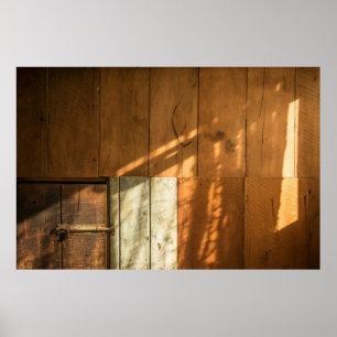 Brown wooden wall poster