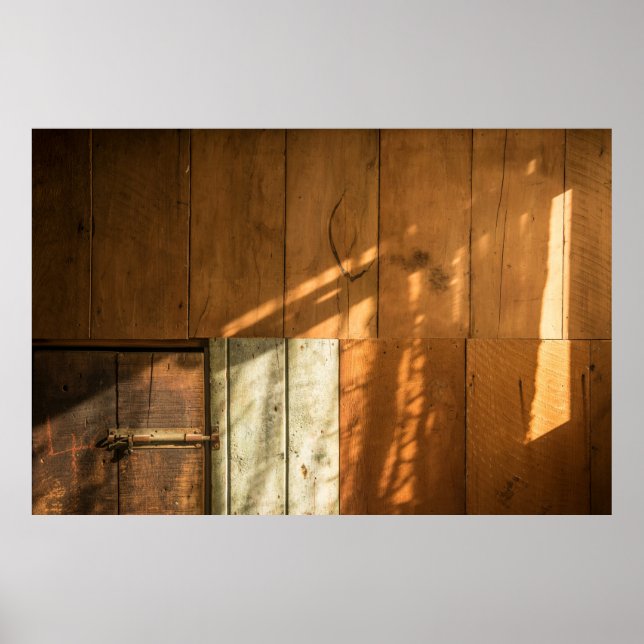 Brown wooden wall poster (Front)