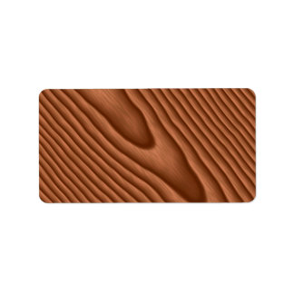 Brown Woodgrain Textured Label
