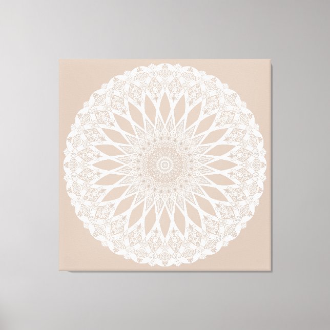 Brown Wool Tristyns Mandala Canvas Print (Front)