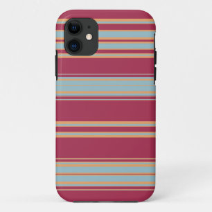 Brown, Yellow and Light Blue Stripes Case-Mate iPhone Case