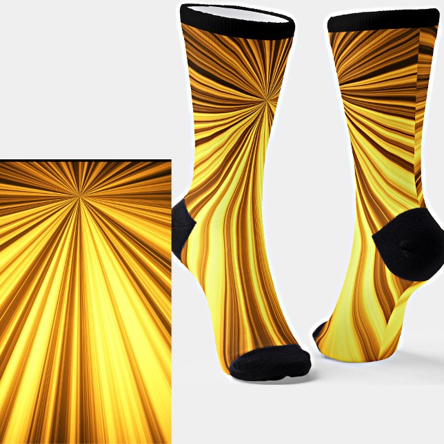 Brown Yellow Burst Star Socks (Creator Uploaded)