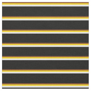 Brown, Yellow, White & Black Coloured Lines Fabric