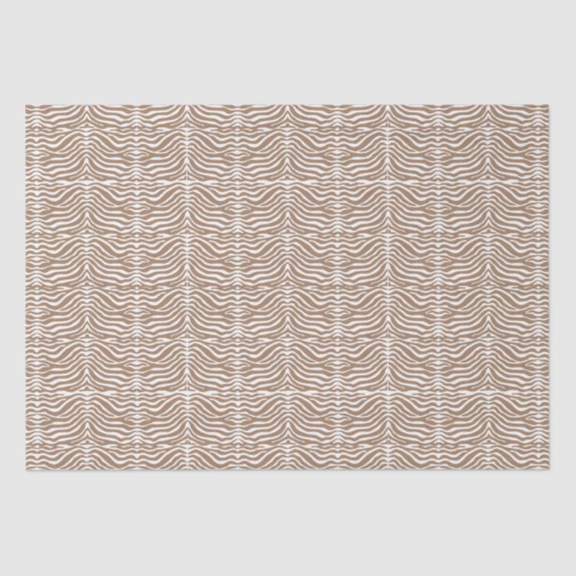 Brown Zebra Pattern Tissue Paper (Front)