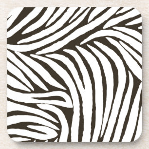 Brown Zebra Print Coaster