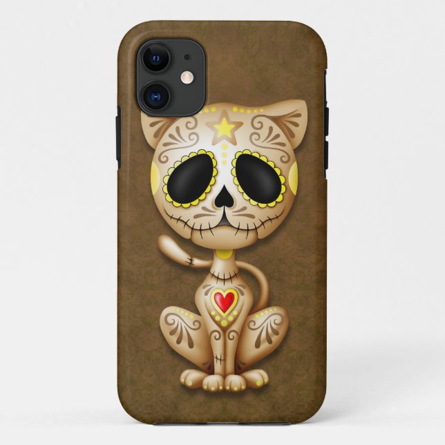 Brown Zombie Sugar Kitten Case-Mate iPhone Case (Back)