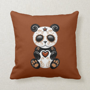 Brown Zombie Sugar Panda Cushion