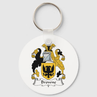 Browne Family Crest Key Ring