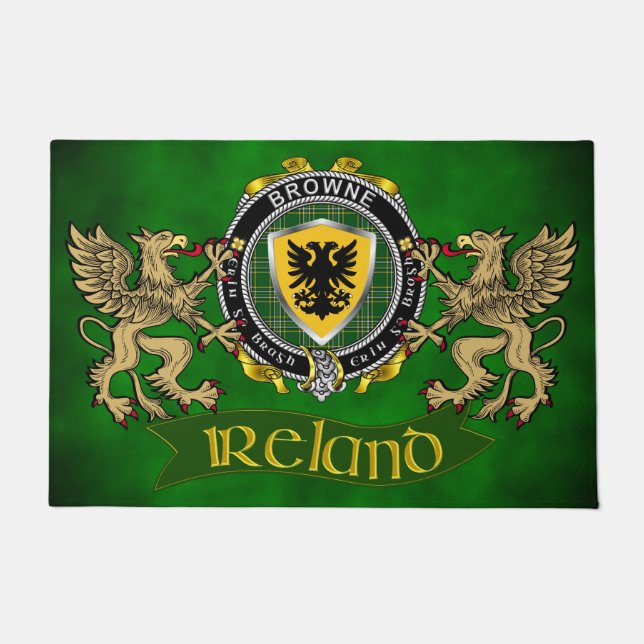 Browne Irish Shield & Griffin Doormat (Front)