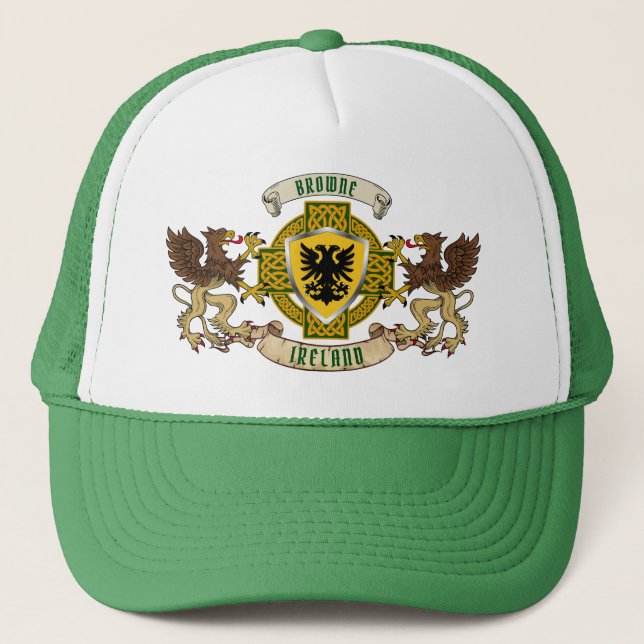 Browne Irish Shield/Griffins Personalised Trucker Hat (Front)