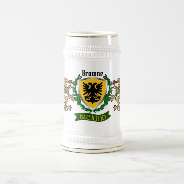 Browne Irish Shield Personalised Beer Stein (Center)