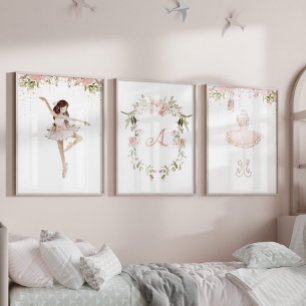 Brownette ballerina monogram girl room