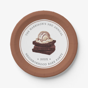 Brownie Bake   Themed Party Paper Plate