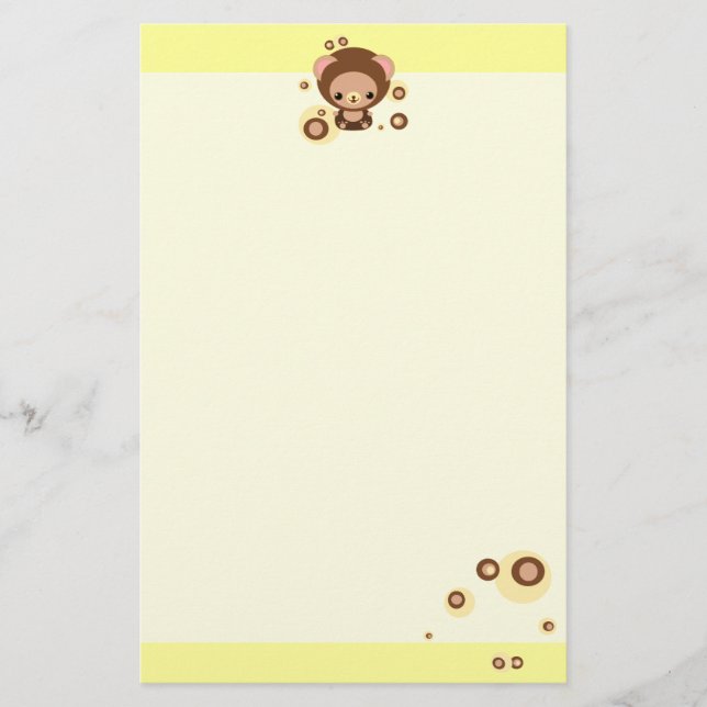 brownie bear stationery (Front)