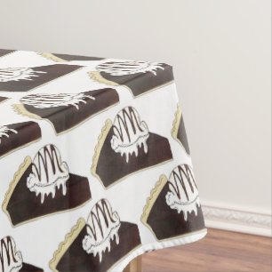 Brownie Pie a la Mode Ice Cream Sundae Dessert Tablecloth