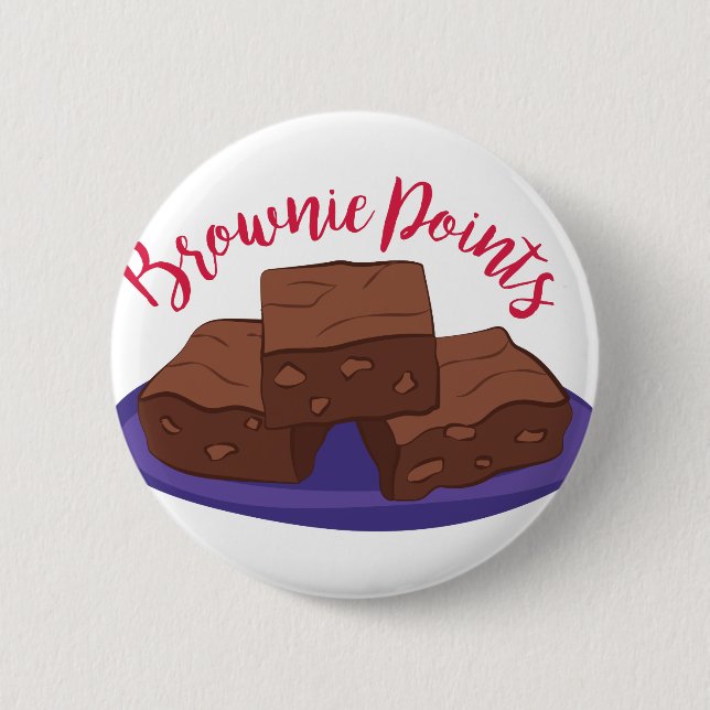 Brownie Points 6 Cm Round Badge (Front)