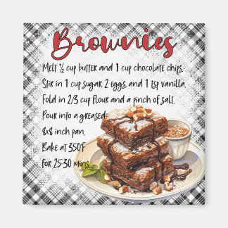 Brownies recipe magnet