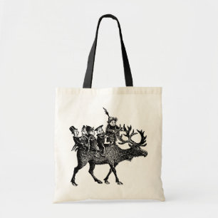 Brownies riding Reindeer Tote Bag