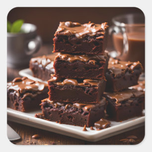 Brownies Square Sticker