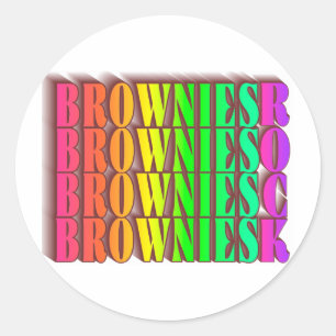 BROWNIESROCK CLASSIC ROUND STICKER