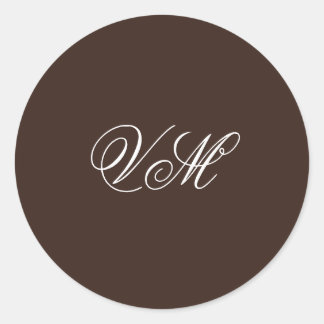 Browning On Love Wedding Classic Round Sticker