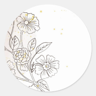 Browning On Love Wedding Classic Round Sticker