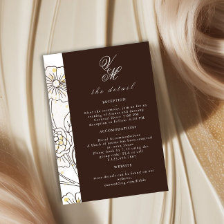 Browning On Love Wedding Detail Card