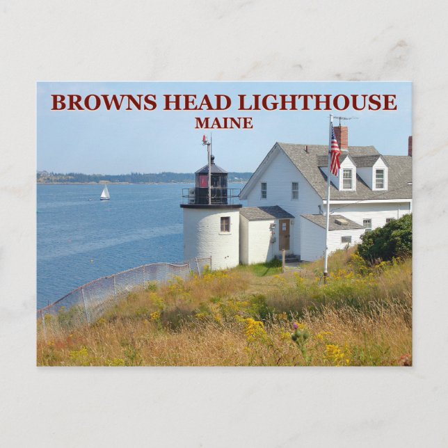 Browns Head Lighthouse, Maine Postcard (Front)