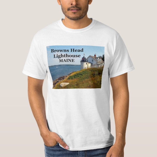 Browns Head Lighthouse, Maine T-Shirt (Front)