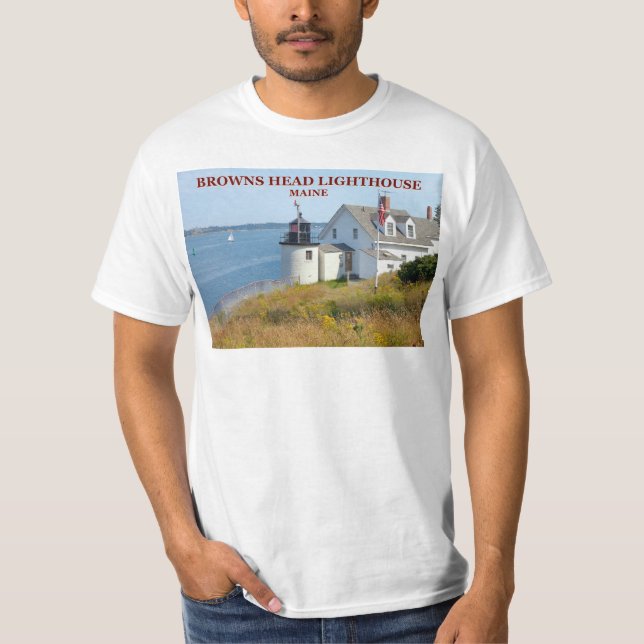 Browns Head Lighthouse, Maine T-Shirt (Front)