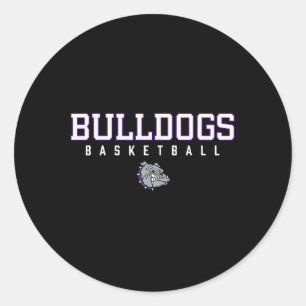 Brownsburg Bulldogs Logo Sketll Hs  Classic Round Sticker