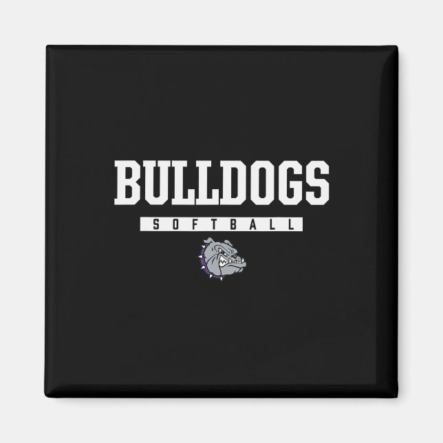 Brownsburg Bulldogs Logo Softll Hs  Magnet (Front)