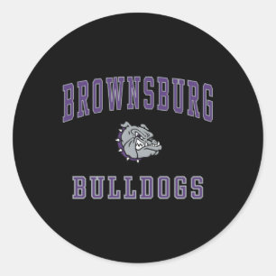 Brownsburg High School Bulldogs C1 Classic Round Sticker