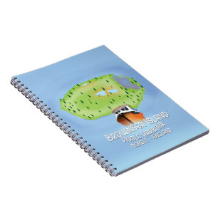 Brownsea Island map, Poole, dorset, England. Notebook
