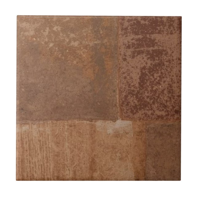 Brownstone vintage rustic simple rustic print  tile (Front)