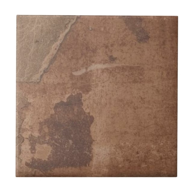 Brownstone vintage rustic simple rustic print  tile (Front)