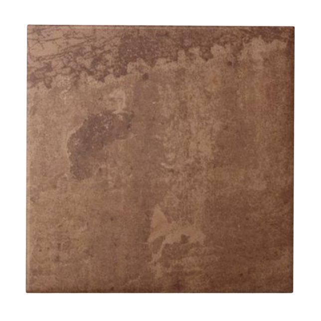 Brownstone vintage rustic simple rustic print  tile (Front)