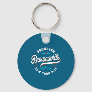 Brownsville Brooklyn New York Retro Vintage Grap  Key Ring
