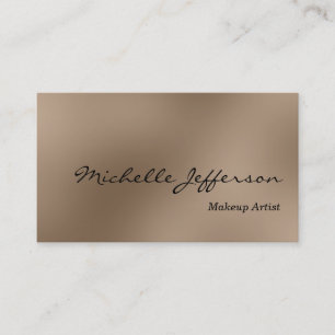 Browny Background Makeup Artist Business Card