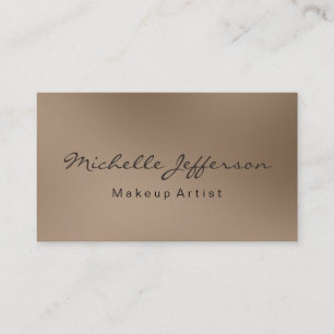 Browny Makeup Artist Script Business Card