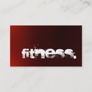 Browny Red Personal Trainer Fitness Business Card