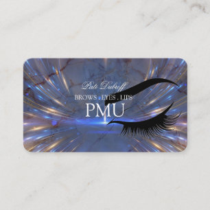 Brows Aftercare Blue PMU Microblading Henna Salon Business Card