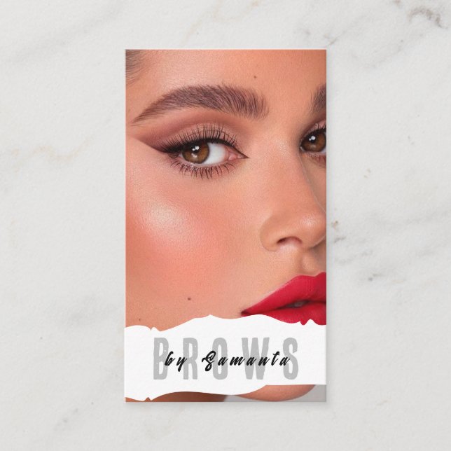 Brows Aftercare PMU Microblading Henna Salon Busin Business Card (Front)