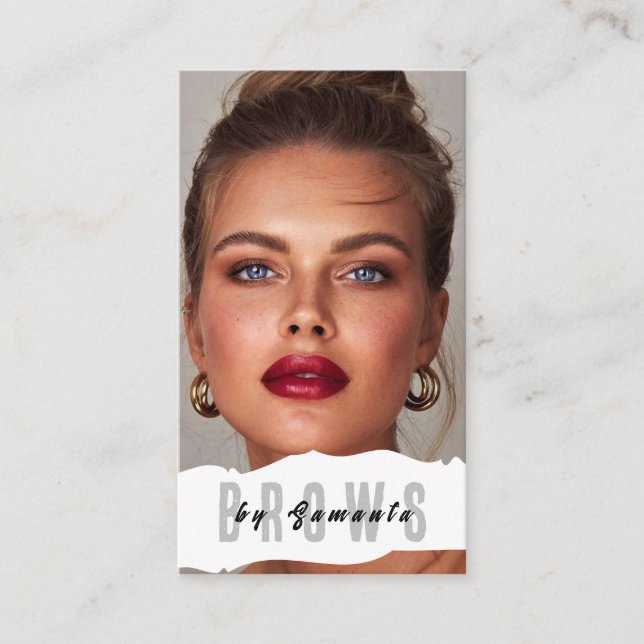 Brows Aftercare PMU Microblading Henna Salon Busin Business Card (Front)