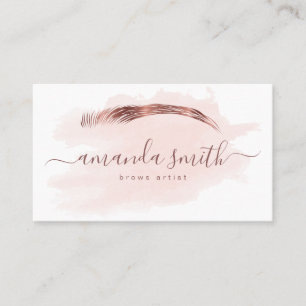 Brows artist  in rose gold colour business card