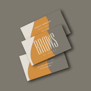 Brows Boho Retro Earth Tones Business Card