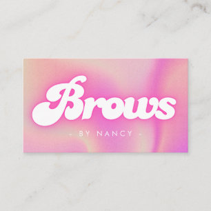Brows Groovy Retro Pink Business Card