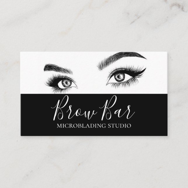 Brows & Lashes Microblading, Eyelash Extensions Bu Business Card (Front)