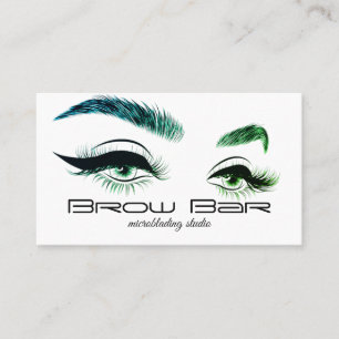 Brows & Lashes Microblading, Eyelash Extensions Business Card